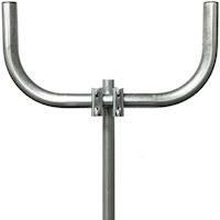 Double Side Arm Antenna Mount 1.66" OD U-Mast 23 inch Bullhorn Crossover Clamp Bracket Kit