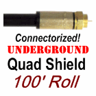 100 Foot RG-11 Underground Coaxial Jumper Cable for Antenna and Satellite