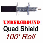 100 feet of CommScope RG11 Quad Shield Coaxial Cable