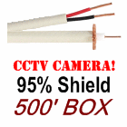 Vertical Cable RG59 Siamese Cable 95% Braid Coax 18/2 Power Cable