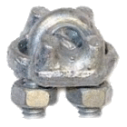 1/4"  Down Guy Wire Cable Clamp Galvanized Forged Steel 1/4CCF