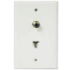 Simple Satellite Cable TV and Telephone Wall Plates