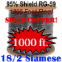 RG-59 Structured Cable Products RG6/U-DC Coaxial Cable 95% Shield