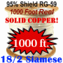 RG-59 18/2 95% Shield Siamese Coaxial Cable