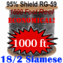 RG-59 Siamese 18/2 CCTV Coaxial Cable