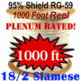 RG-59 18/2 Plenum Siamese Coaxial Cable