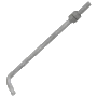 5/8 x 12 inch J Bolts for Mounting ROHN Tower Base Plate on Concrete Pier