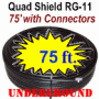 75 Foot RG-11 Underground Coaxial Jumper Cable for Antenna and Satellite