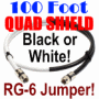 100 Foot RG6 Coaxial Jumper Cable HD TV Antenna Satellite