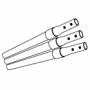 ROHN 25G Tower Base Plate Drive-in Rods R-DR25G