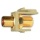 F-81 Gold Coupler Keystone Jack Module Almond