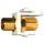 F-81 Gold Coupler Keystone Jack Module White