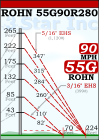 ROHN 55G Complete 280 Foot 90 MPH (Rev. G) Guyed Tower - 55G90R280