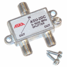 ASKA 2-Way Horz. Splitter 5-1000 MHz. Power Pass -W- Grd.