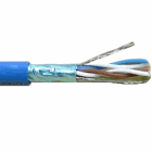 CAT6 Shielded 23AWG 4 pair CMR Rated STP Networking Cable 1000' Ft Blue