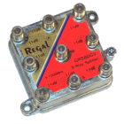 REGAL 8-Way Vertical Splitter 5-1000 MHz. -W- Ground