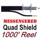 RG11 Quad Shield Messenger Aerial Coaxial Cable 1000' CS