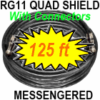 RG11 QUAD Shield Coaxial Cable for Aerial 125 Feet