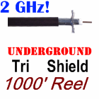 RG6 Underground Coaxial Cable 77% 1000 Feet Black