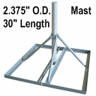 Non-Penetrating Roof Mount with 2.375" O.D. by 30" Mast