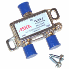ASKA 2-Way Horz. Splitter 40-2050 MHz. Power Pass