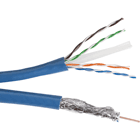 Bundled Siamese Cable Cat6 and RG6 Quad Shield Coax 1000 FT