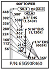 ROHN 65G Complete 460 Foot 90 MPH Guyed Tower 65G90R460