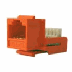 CAT 5E Keystone Voice Data Jack - ORANGE