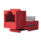 CAT 5E Keystone Voice Data Jack - RED