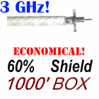 RG6 3 GHz 60% Shield Coaxial Cable White