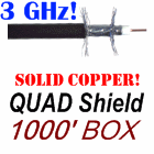 RG6 Quad Shield Coaxial Cable Solid Copper