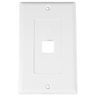 Decora Style Wall Plate with Single Port Keystone Strap