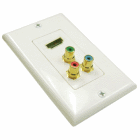 1 HDMI + 3 RCA Decora Style Wall Plate