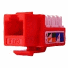 CAT 6 Keystone Voice Data Jack - Red