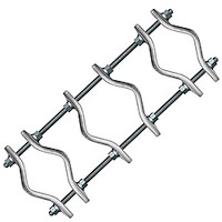 Three-way Pipe to Pipe or Tower Leg Antenna Mount 4" to 9" OD