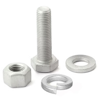 HDG Grade 5 Hex Bolt Assembly 3/8" x 2-1/2" Fully Threaded