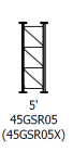 ROHN 45GSR05 5' Foot Solid Rail 45GSR Main Tower Section