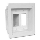 Dual Gang Recessed Power & Low Voltage Box with Ground Clip