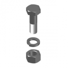 Galvanized Bolt Assembly 3/8" x 1-1/4"