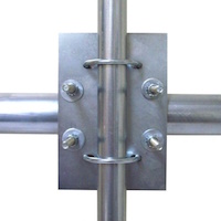 1"-2" OD Antenna Mast Pole to Pole Perpendicular Cross-Over Bracket Kit