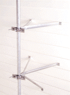 Telescopic TV Antenna Mast 24" Wall Mount Bracket