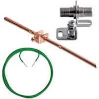 Ground Rod, Clamp and Wire Kit for Satellite TV Antennas