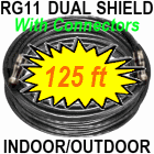 RG11 Tri Shield Coaxial Cable 125 Feet
