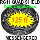 125 Foot RG11 Messengered Coaxial Cable