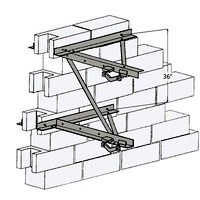 ROHN PWM Heavy Duty Antenna Pipe Wall Mount Kit 
