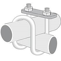 ROHN TB5125BA 5/16" Double Bend U-Bolt Crossover Mast Clamp