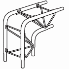 ROHN 25G 90 Degree Male to Male Tower Rigging Connection 2590MM