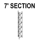 ROHN 25G 7 Foot Main Tower Section R-25G7