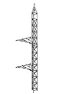 ROHN 25G 80 Foot Bracketed Tower R-25BRKT080