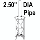 ROHN 25G Tower Top Dish Mount R-25TDM25S3KD